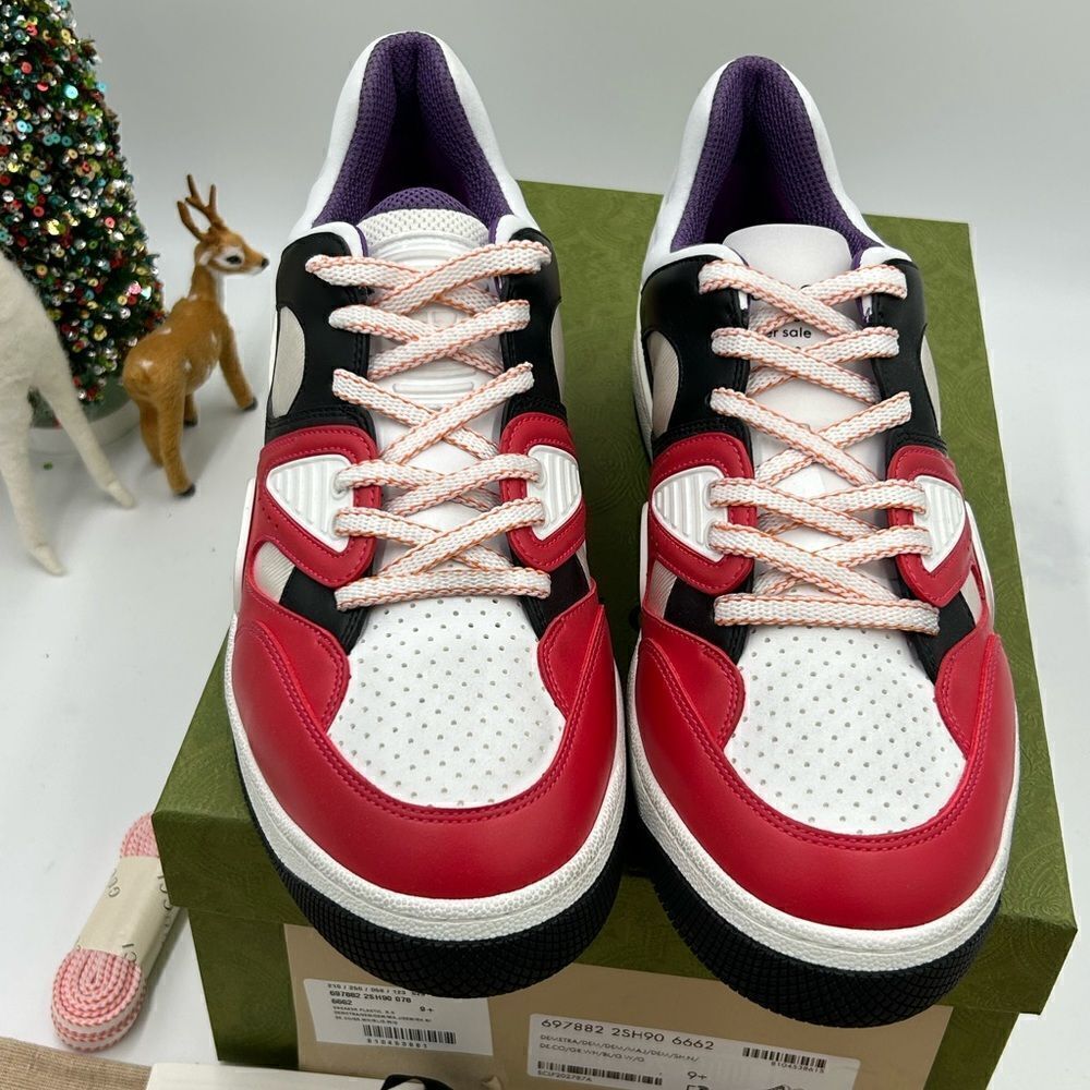 Men’s Gucci basket low top sneakers size 9.5 made in Italy - Picture 4 of 10